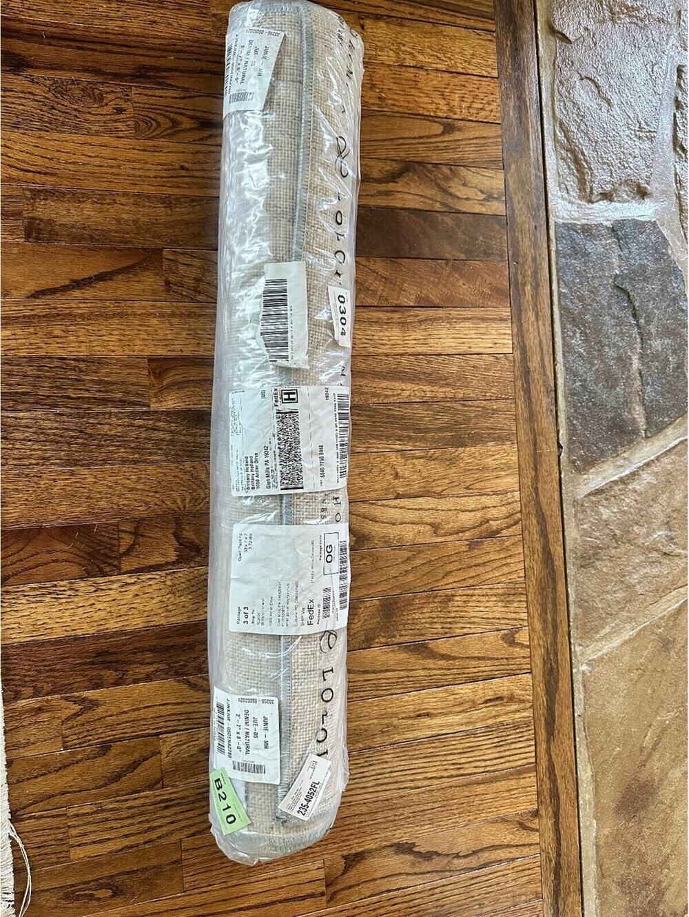 BNIB Loloi Junie Runner, Denim/Natural, 2'7" x 8'